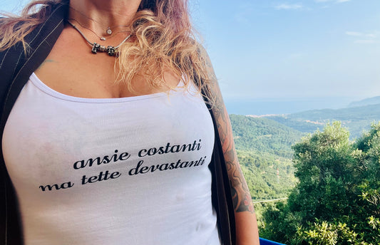 Canottiera donna spalla stretta