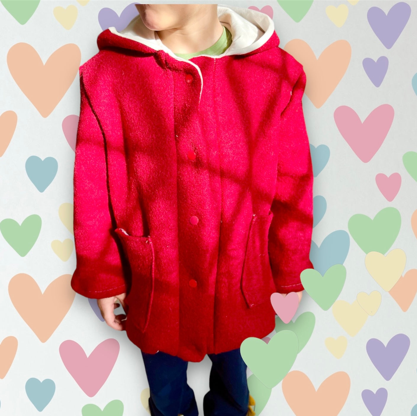 Cappotto Elf 2/5 anni lana e jersey di bamboo