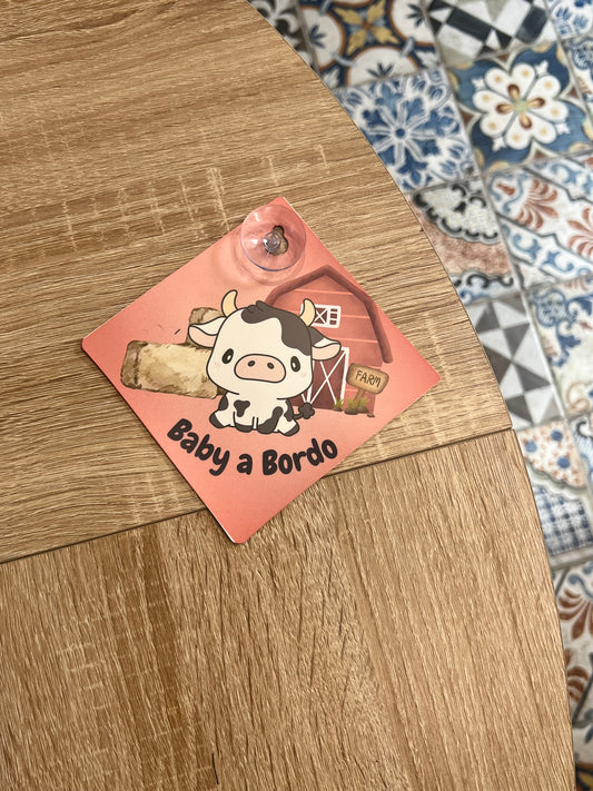 Targa auto con ventosa