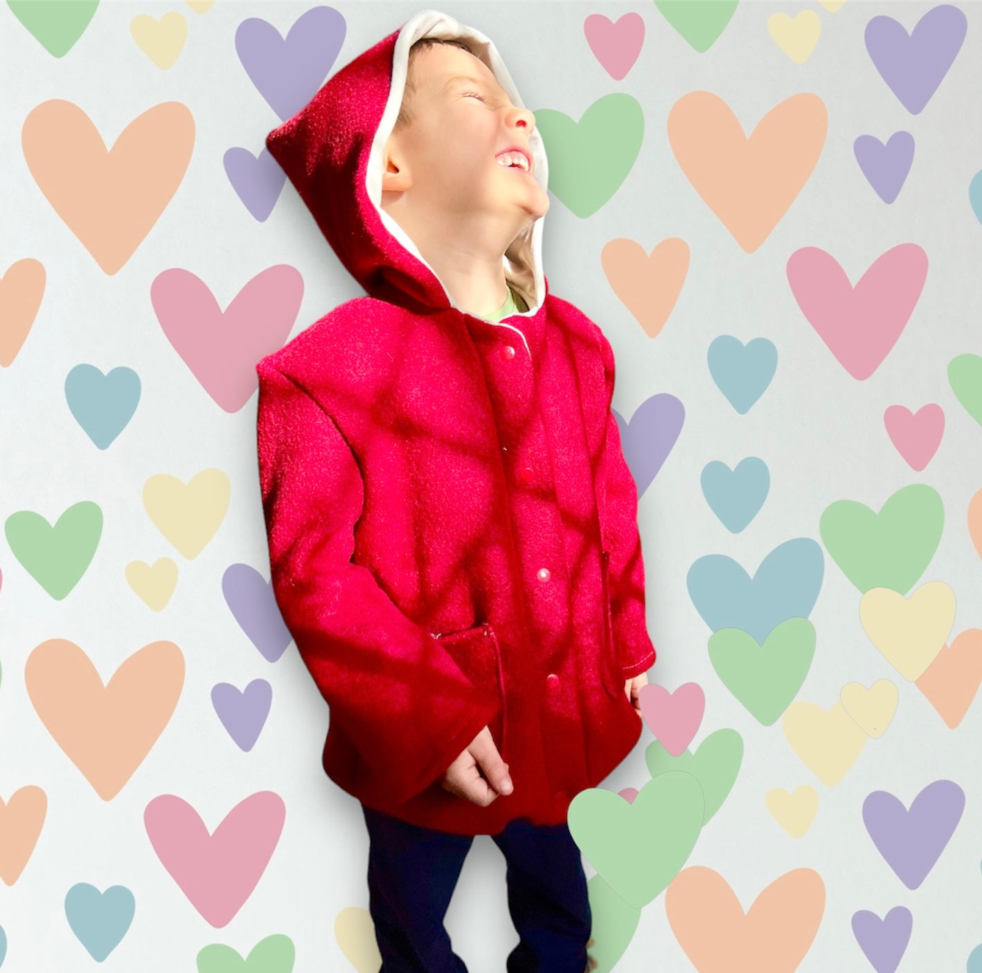 Cappotto Elf 2/5 anni lana e jersey di bamboo