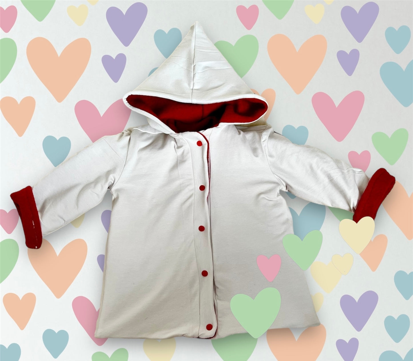 Cappotto Elf 2/5 anni lana e jersey di bamboo